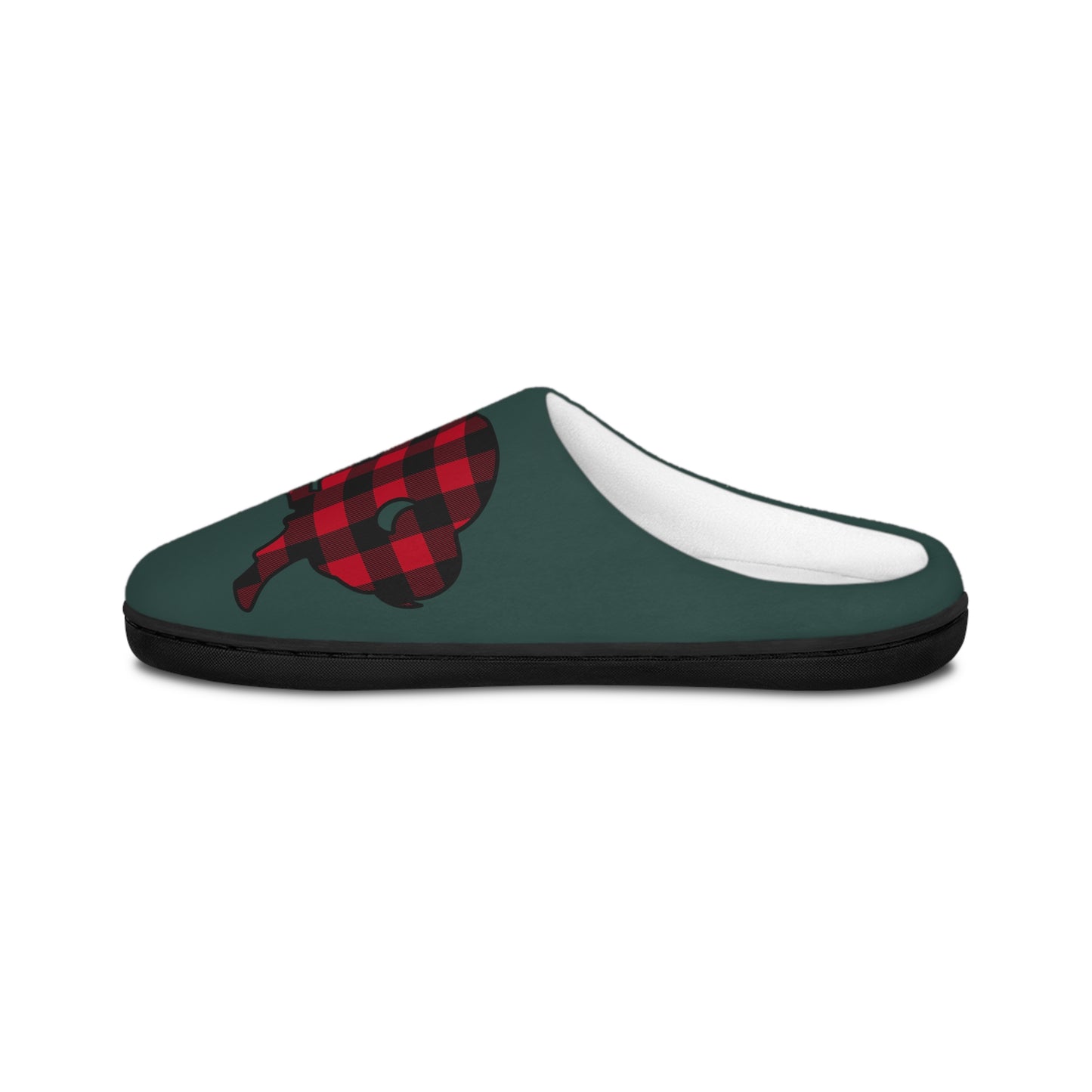 "Buffalo Plaid" Green Men's Slippers