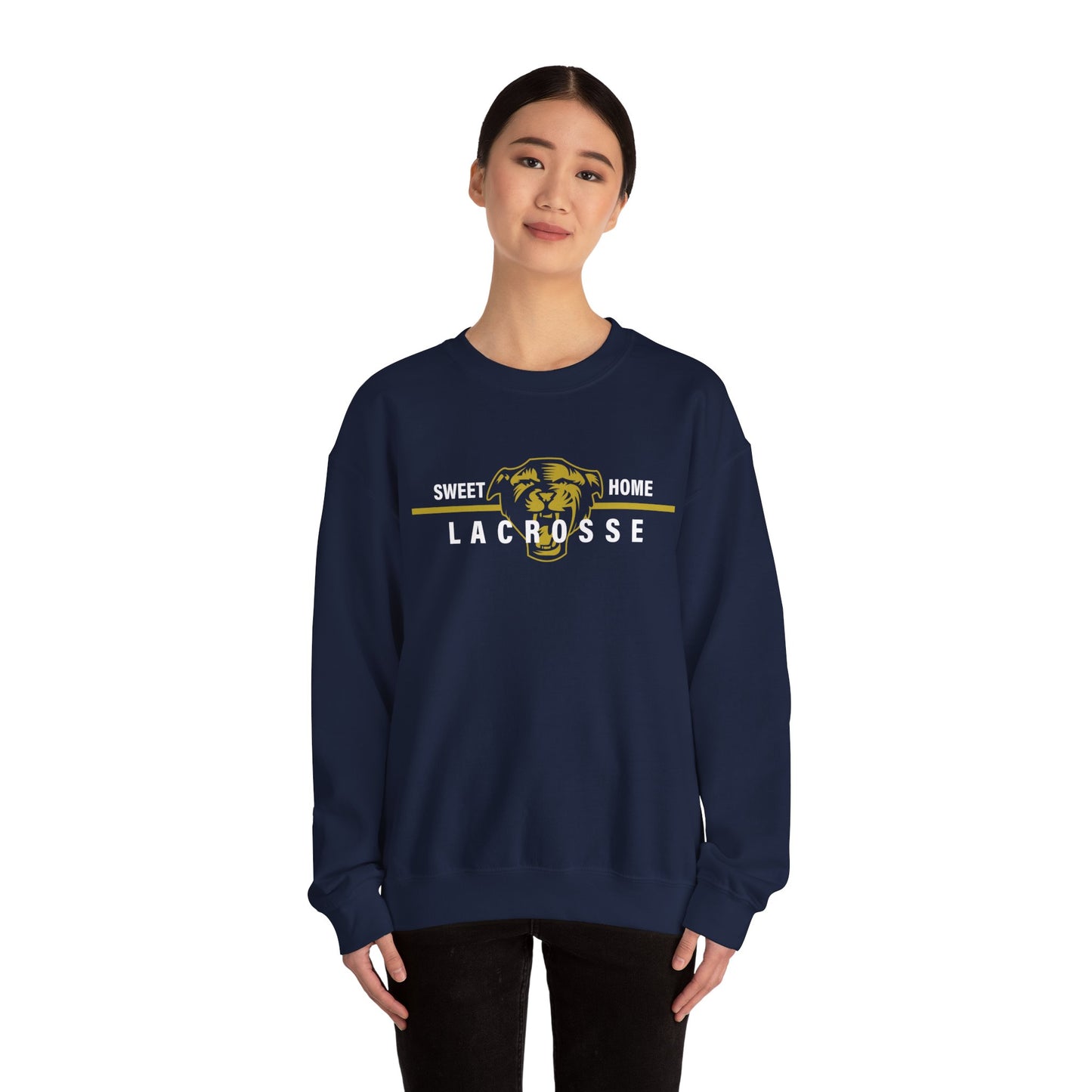Sweet Home Girls Lacrosse Crewneck Sweatshirt (Navy)