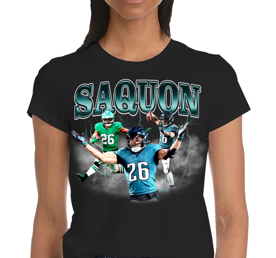 "Saquon Collage" Philadelphia Ladies T-Shirt