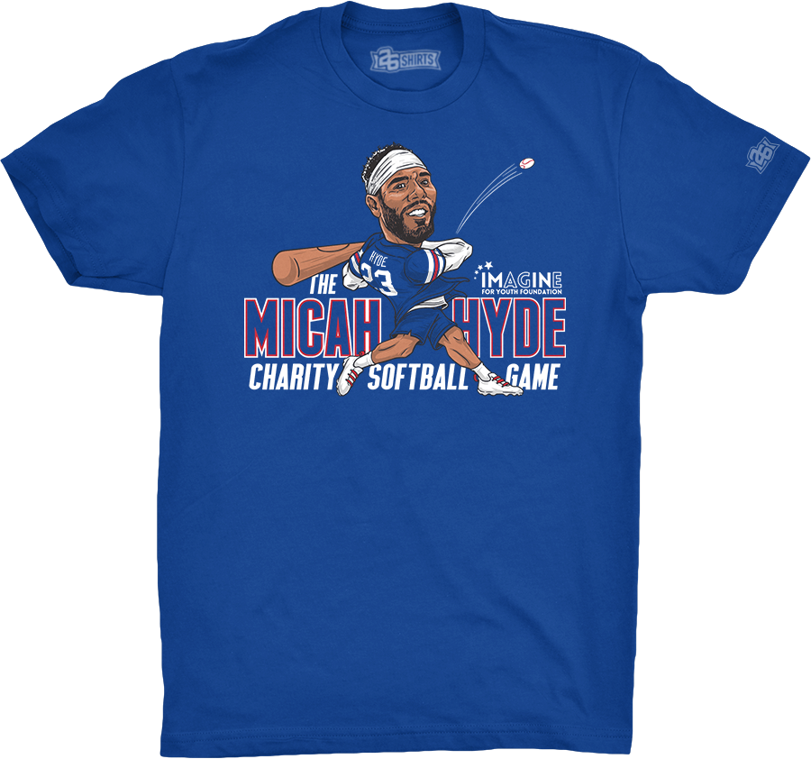 Micah Hyde Charity Softball Game Commemorative T Shirt 2024 26 Shirts