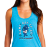 Ladies Racerback Tank, Turquoise Frost (50% cotton, 25% polyester, 25% rayon)