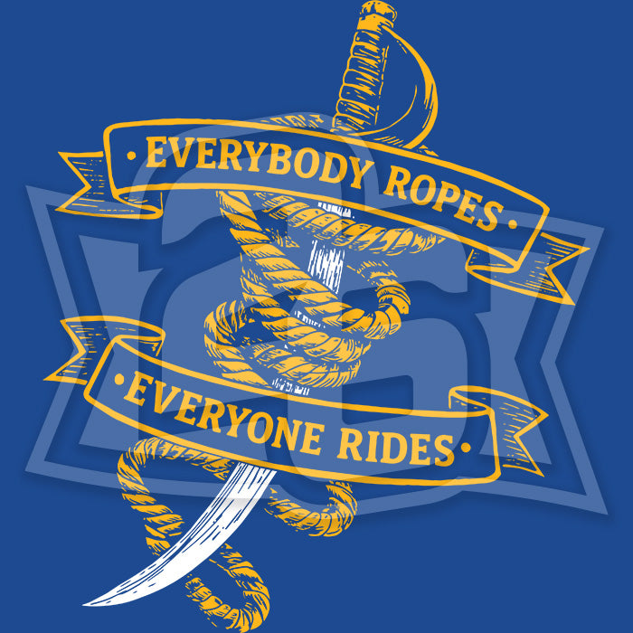 "Everybody Ropes, Everyone Rides" Lightweight Hoody (multiple color options)