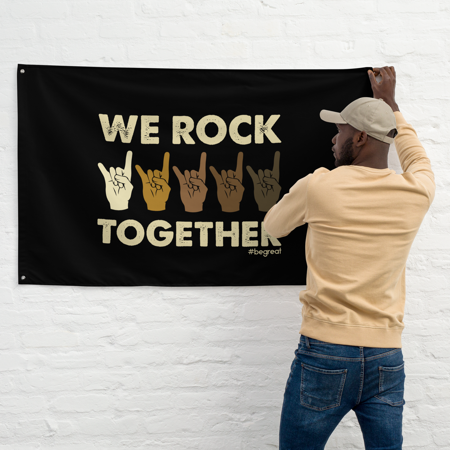 Official Nick Harrison Collection "We Rock Together" Flag