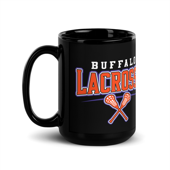 "Buffalo Lacrosse" Black Glossy Mug