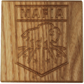 MAFIA Gear Wood Coasters