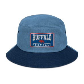 Summer 2024 Collection: "Buffalo Football" Denim Bucket Hat