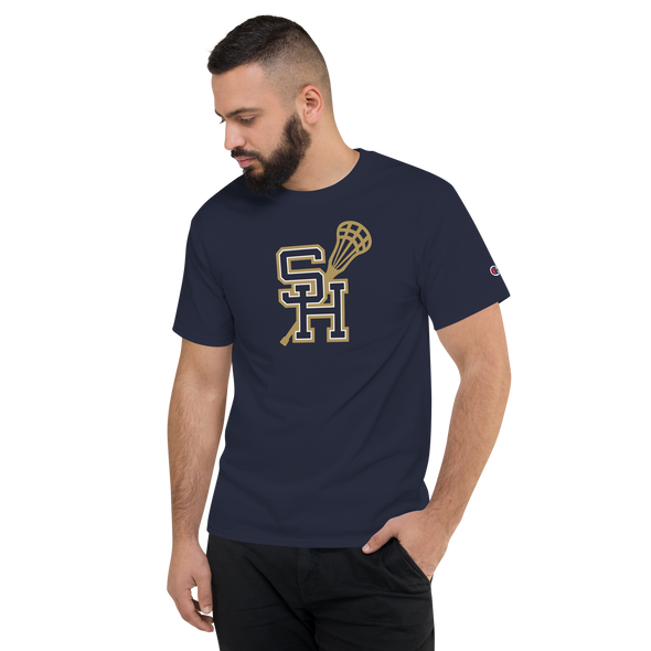 Sweet Home Lacrosse Unisex Champion T-Shirt (Navy)