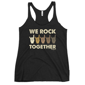 Official Nick Harrison "We Rock Together" Women's Racerback Tank (Black)