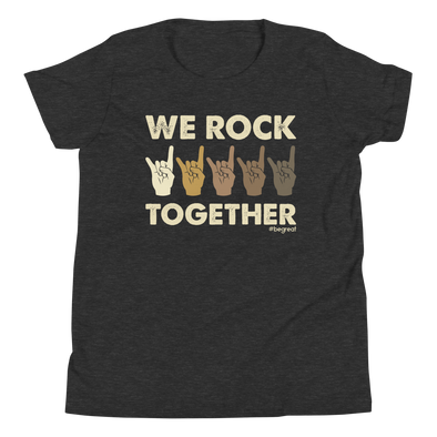 Official Nick Harrison "We Rock Together" Youth T-Shirt (Dark Heather Gray)