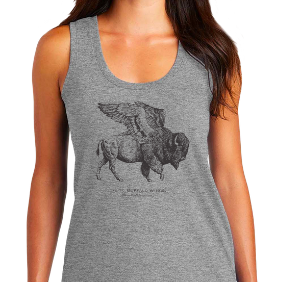 Ladies Racerback Tank, Gray Frost (50% polyester, 25% cotton, 25% rayon)