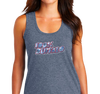 Ladies Racerback Tank, Navy Frost (50% polyester, 25% cotton, 25% rayon)
