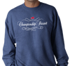 Crewneck Sweatshirt, Vintage Heather Blue (50% cotton, 50% polyester)