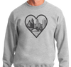 Crewneck Sweatshirt, Ash (50% cotton, 50% polyester)