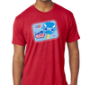 Tri-Blend T-Shirt, Vintage Red (50% polyester, 25% cotton, 25% rayon)