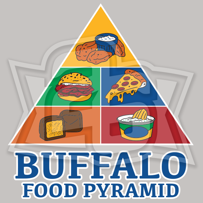 "Buffalo Food Pyramid" Unisex T-Shirt