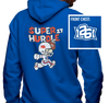 Zip-Up Hoody, Royal (50% cotton, 50% polyester)