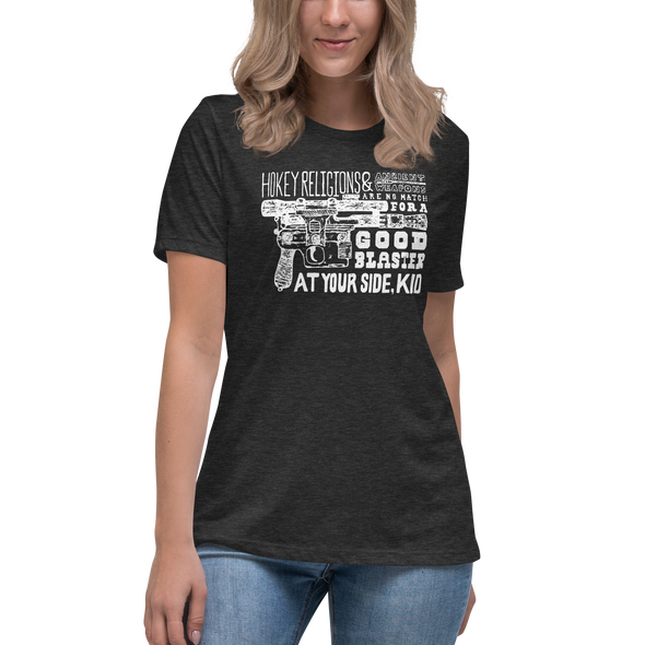Ladies T-Shirt, Dark Gray Heather (52% cotton, 48% polyester)