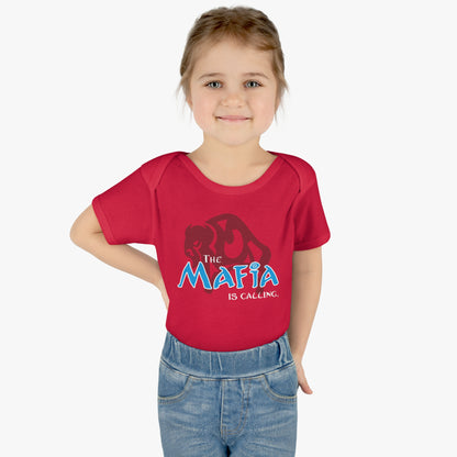 Volume 16, Shirt 2: "The Mafia is Calling" Baby Onesie (multiple color options)