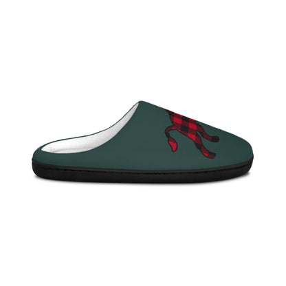 "Buffalo Plaid" Green Women's Slippers