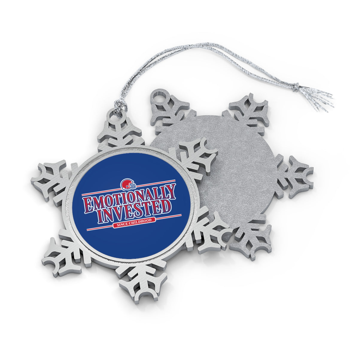 Volume 19, Shirt 26: "Emotionally Invested" Pewter Snowflake Ornament