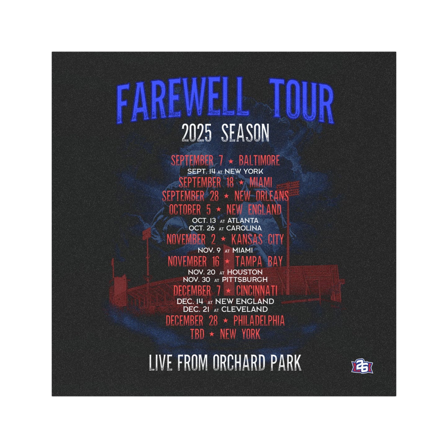 "Final Charge" 2025 Season Schedule Magnet