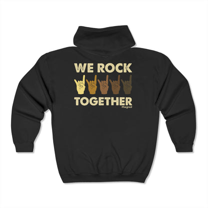 Official Nick Harrison "We Rock Together" Unisex Zip Hoody (Black)