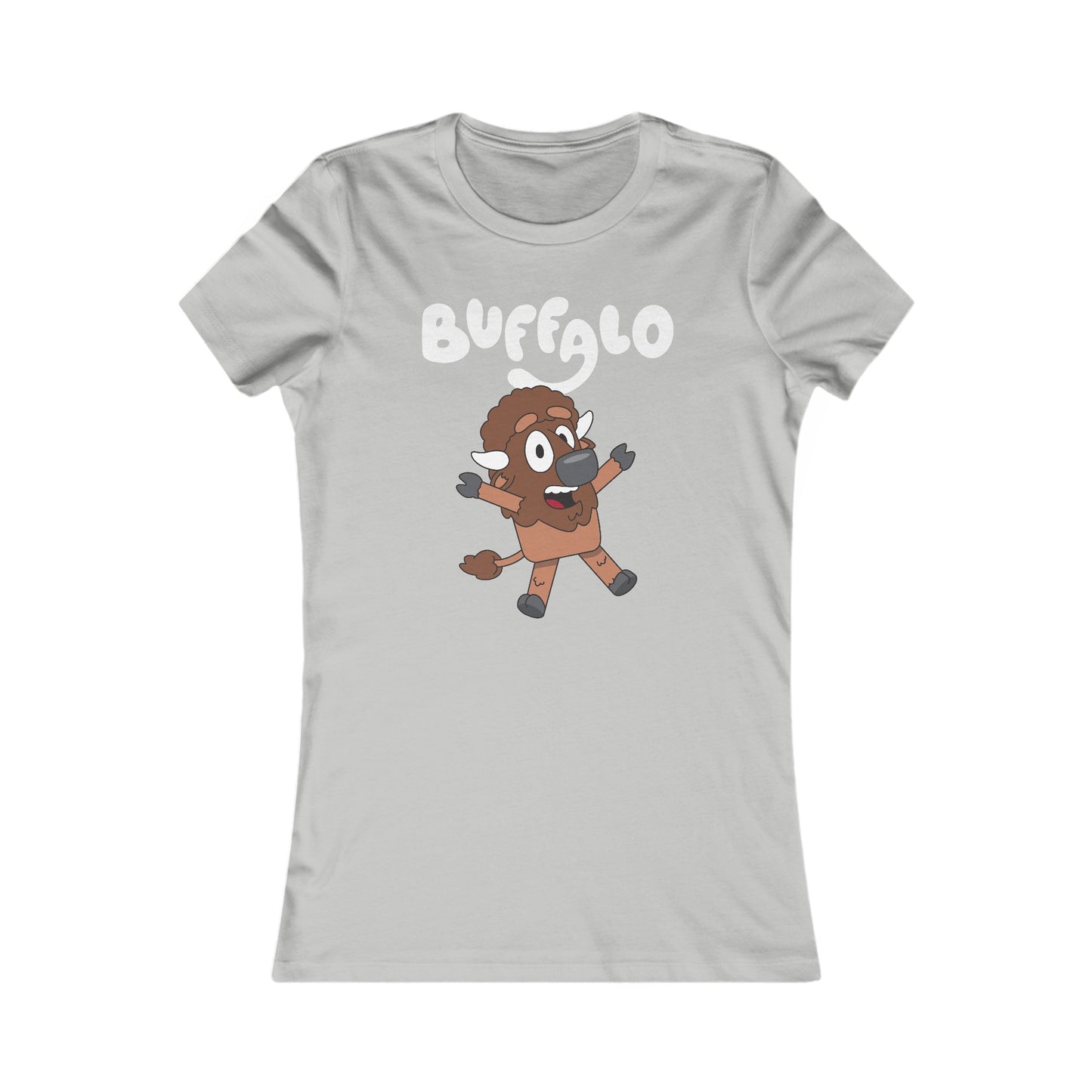 "Buffaloey" Ladies T-Shirt (Heather Gray)