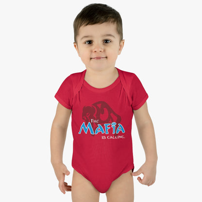 Volume 16, Shirt 2: "The Mafia is Calling" Baby Onesie (multiple color options)