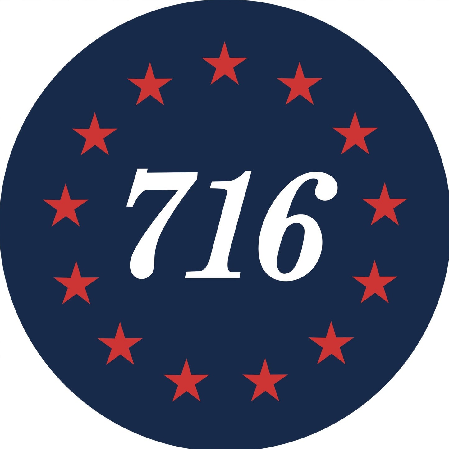 "USA 716" 8"x8" Outdoor Magnet