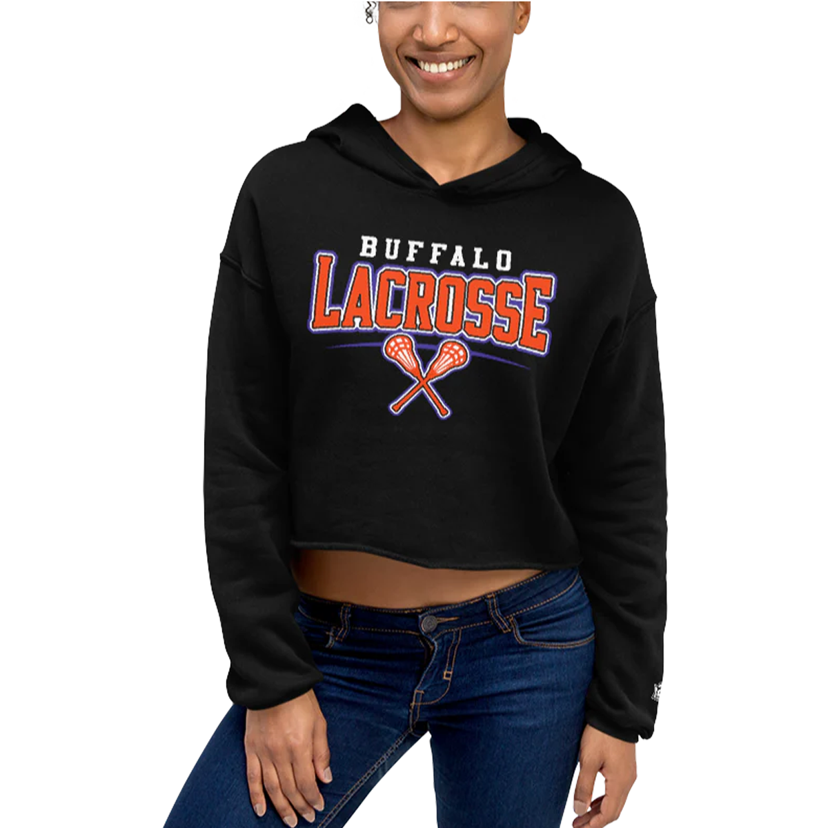 "Buffalo Lacrosse" Crop Hoody