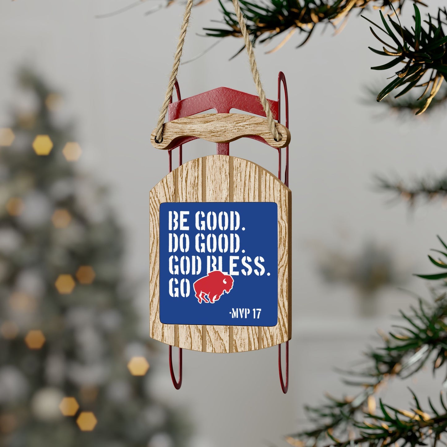 "Be Good" Sled Ornament