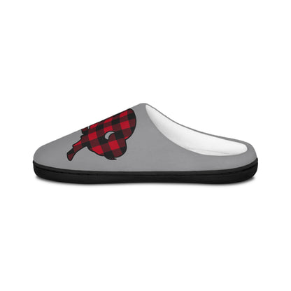 "Buffalo Plaid" Gray Women's Slippers