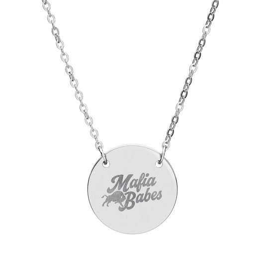 MAFIA Babes Laser-Engraved Circle Necklace