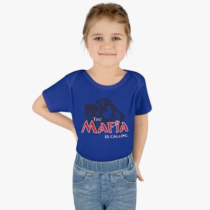 Volume 16, Shirt 2: "The Mafia is Calling" Baby Onesie (multiple color options)