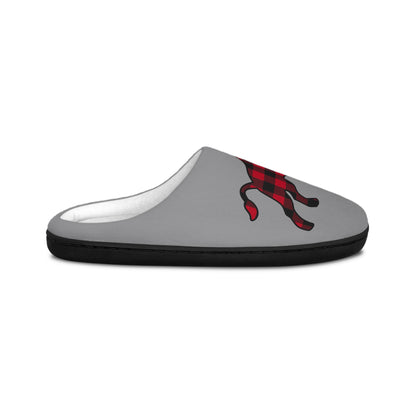 "Buffalo Plaid" Gray Women's Slippers