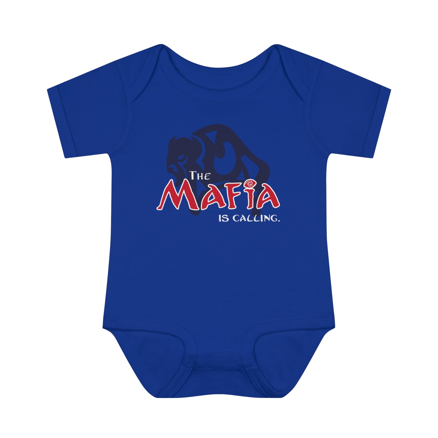 Volume 16, Shirt 2: "The Mafia is Calling" Baby Onesie (multiple color options)