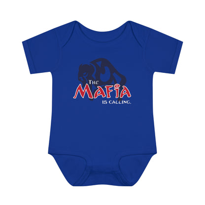 Volume 16, Shirt 2: "The Mafia is Calling" Baby Onesie (multiple color options)