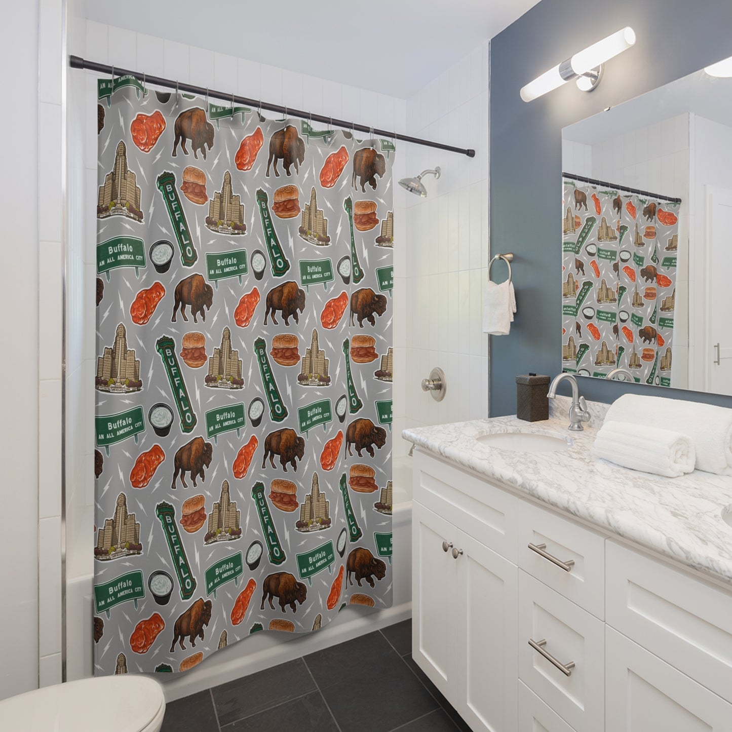 Exclusive "I'm So Buffalo" Shower Curtain