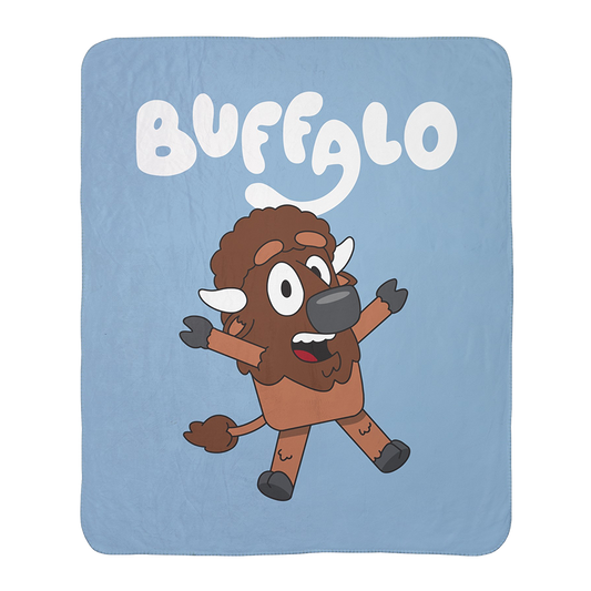 "Buffaloey" Fleece Sherpa Blanket