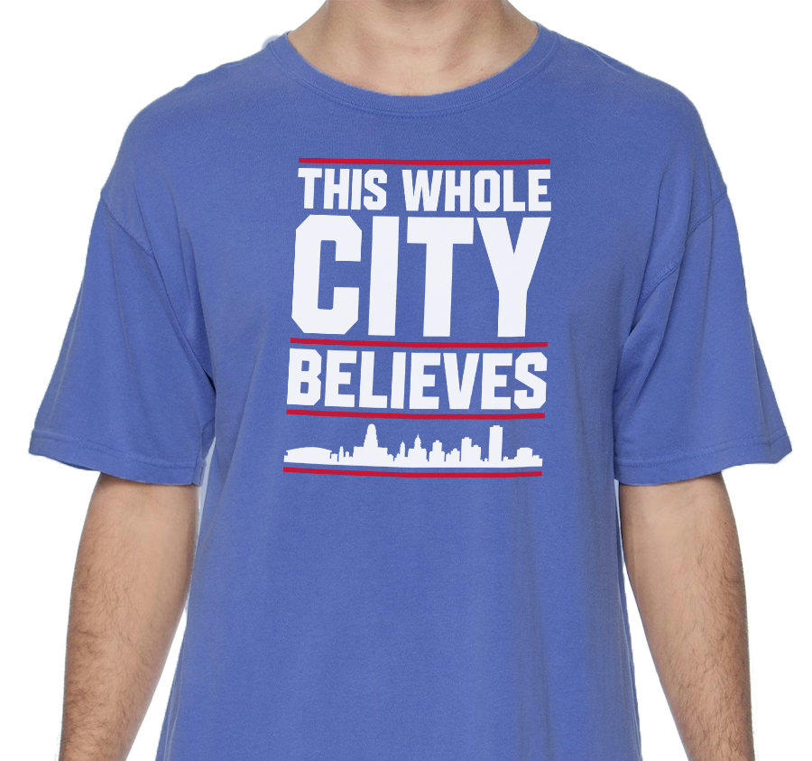 Comfort Colors Premium Garment-Dyed Heavyweight T-Shirt, Flo Blue (100% ringspun cotton)