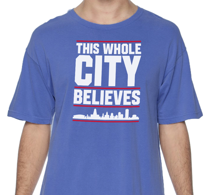 Comfort Colors Premium Garment-Dyed Heavyweight T-Shirt, Flo Blue (100% ringspun cotton)