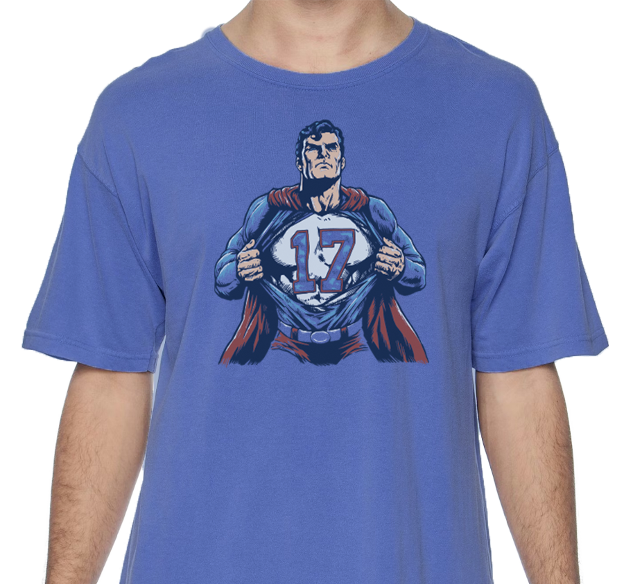 Comfort Colors Premium Garment-Dyed Heavyweight T-Shirt, Flo Blue (100% ringspun cotton)