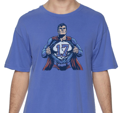 Comfort Colors Premium Garment-Dyed Heavyweight T-Shirt, Flo Blue (100% ringspun cotton)