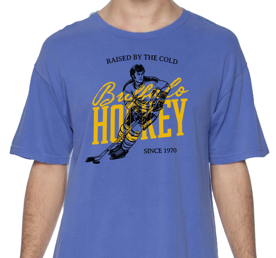 Comfort Colors Premium Garment-Dyed Heavyweight T-Shirt, Flo Blue (100% ringspun cotton)