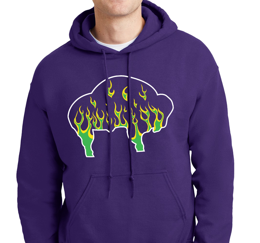 Sweatshirt Hoody, Purple (50% cotton, 50% polyester)