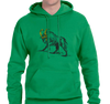 Sweatshirt Hoody, Green (50% cotton, 50% polyester)