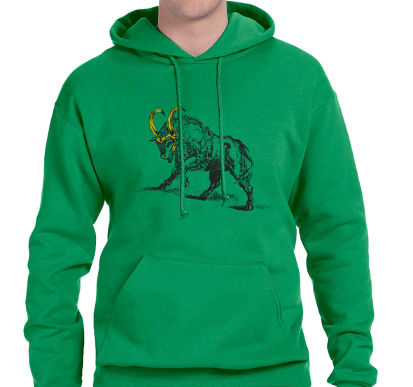 Sweatshirt Hoody, Green (50% cotton, 50% polyester)