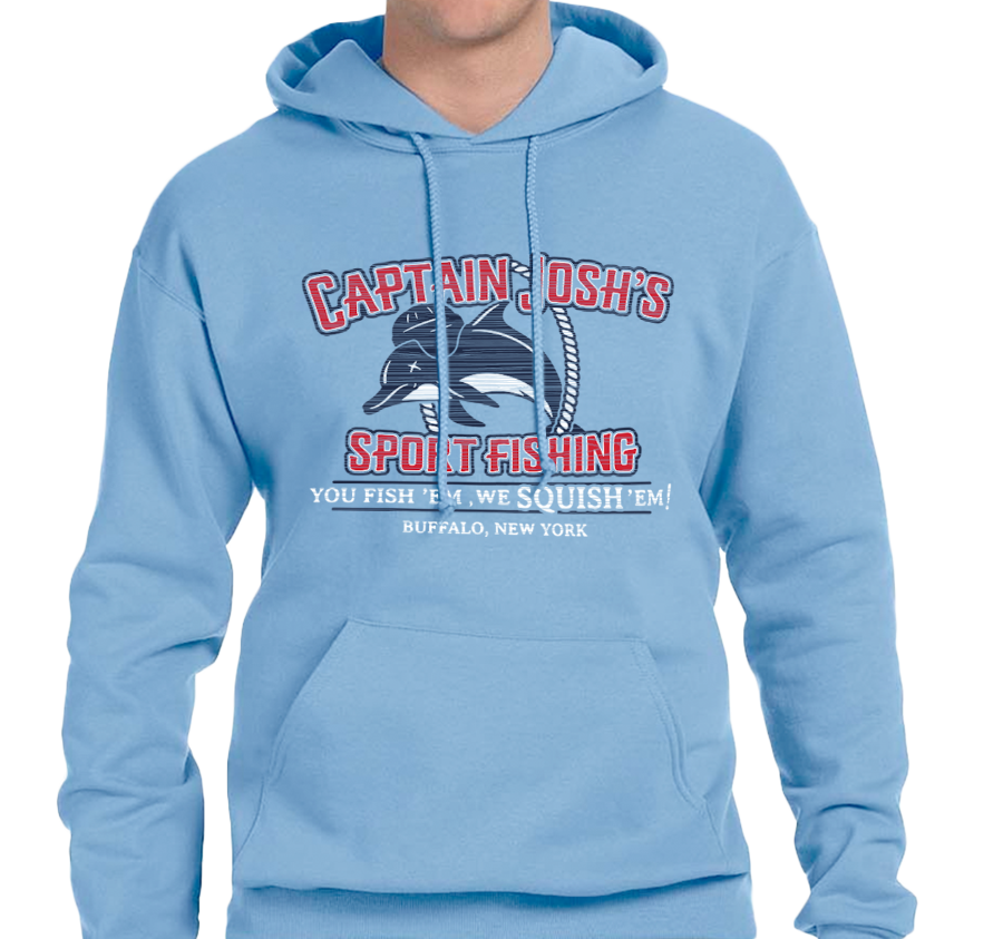 Sweatshirt Hoody, Light Blue (50% cotton, 50% polyester)