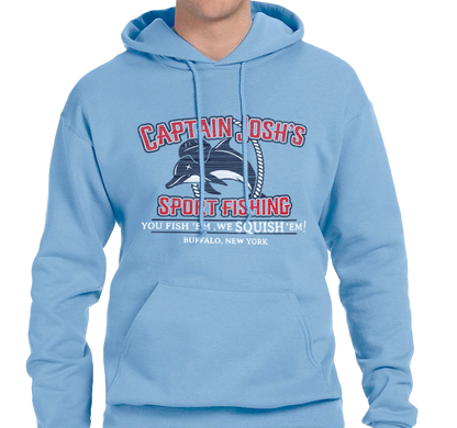 Sweatshirt Hoody, Light Blue (50% cotton, 50% polyester)