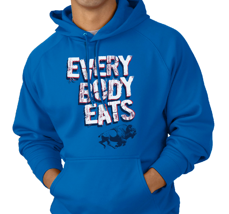 Sweatshirt Hoody, Royal (50% cotton, 50% polyester)